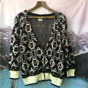 Vintage zip front cardigan